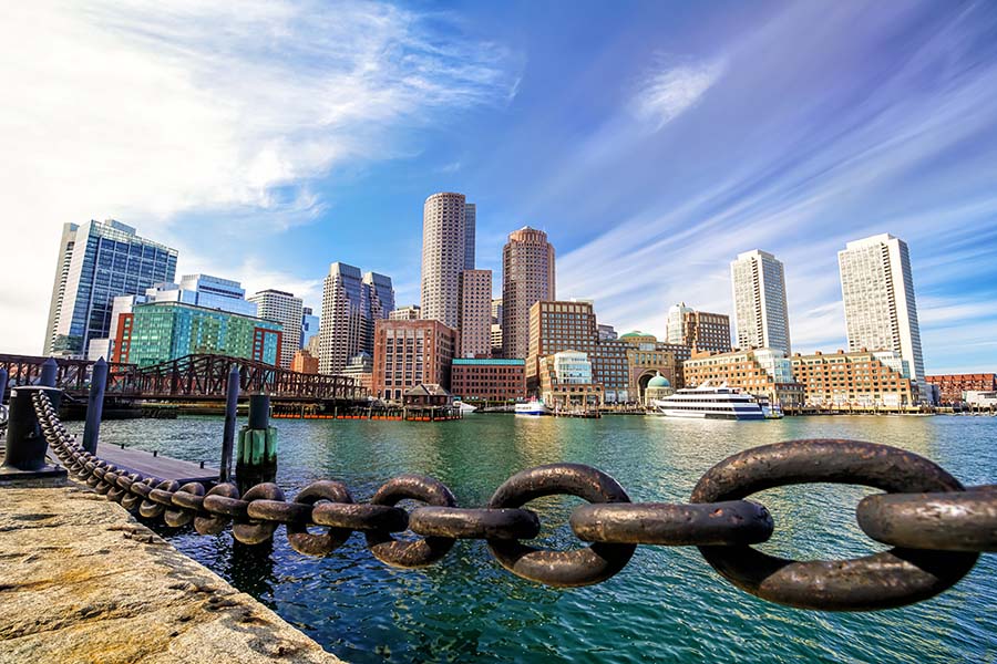 Locations - View Of Boston Harbor And City Skyline